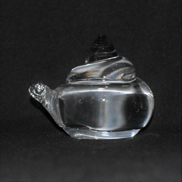Kosta Boda Crystal Snail Paperweight Figurine 2" Signed WH5590 - Picture 8 of 12